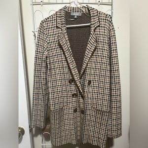 Marled Double Breasted Sweater Jacket